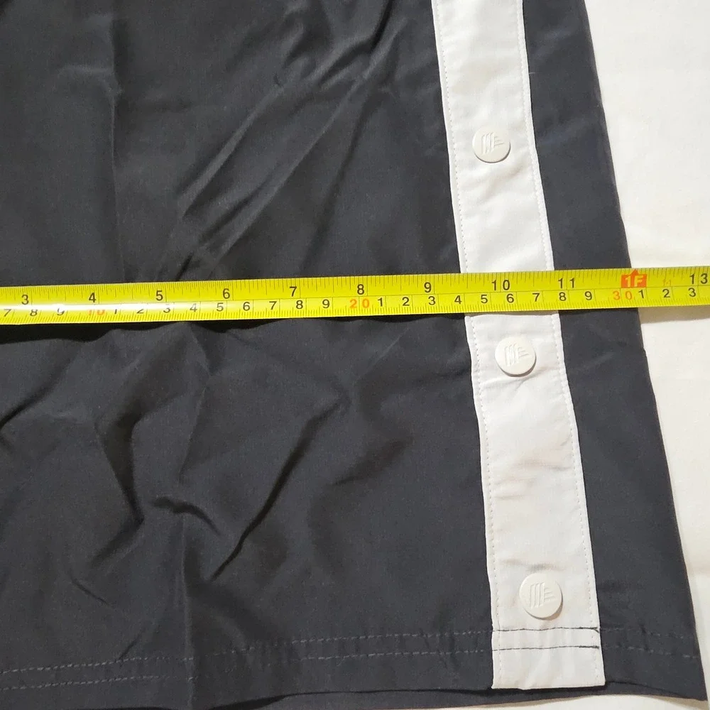 Aldi Gear Track Pants Mens Size L Black White Tear Away Press Button Retro Sport